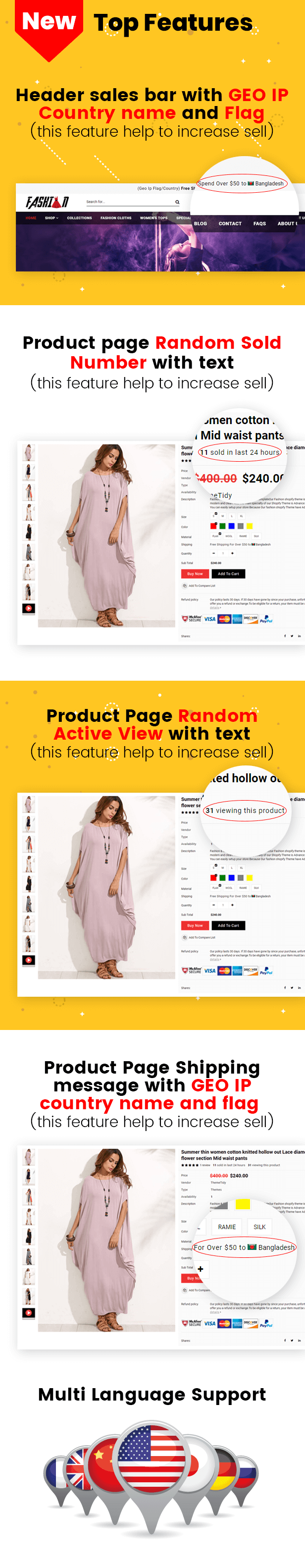 Full theme features