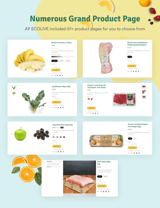 Many great product pages