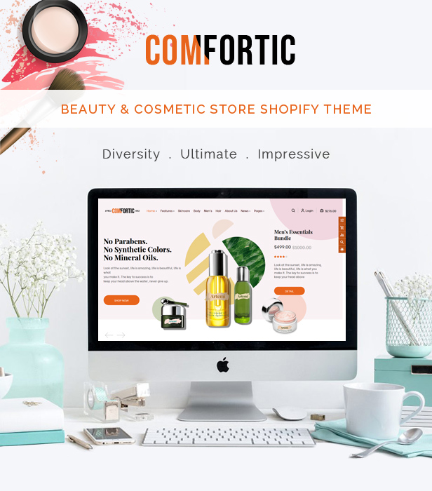 Comfortic - Elegant beauty and cosmetics design by Shopify
