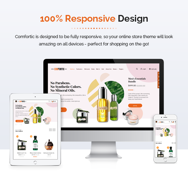 Comfortic - Elegant beauty and cosmetics design by Shopify