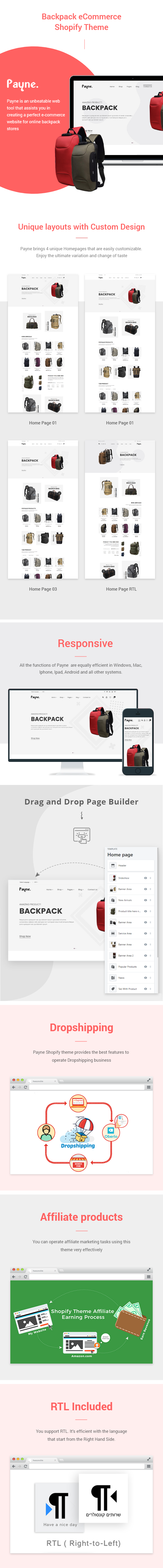 Payne - Ecommerce Backpack Shopify Theme - 2