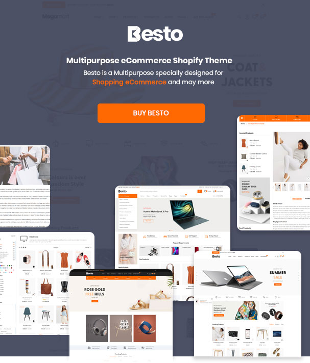Besto - the multipurpose e-commerce theme of fashion, electronics and clothing - 1