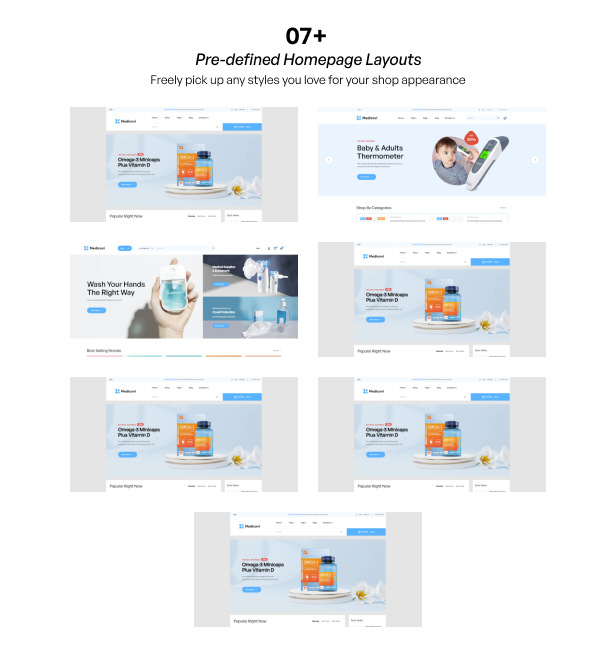 07+ predefined home page layouts