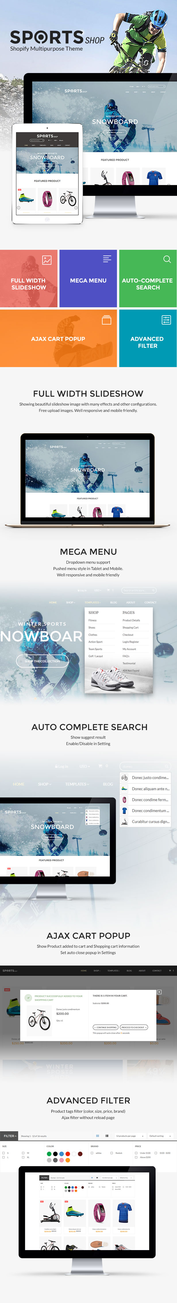 Bootstrap Shopify Theme Winter sports and the outdoors