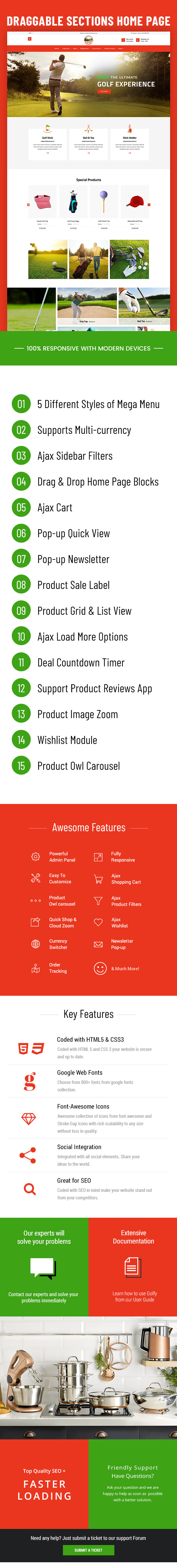 Golf - Sports Store, Shopify Game Theme - 1