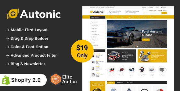 Autonic - Auto Parts Store Shopify 2.0 Responsive Theme