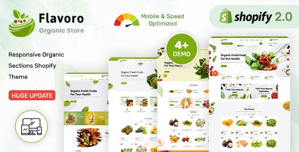 Flavoro - Organic Food Shopify Store