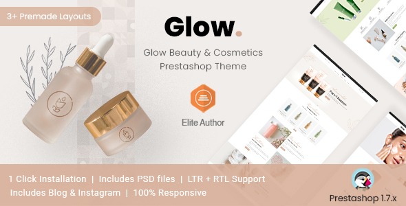 Glow - Beauty & Cosmetics Prestashop Theme