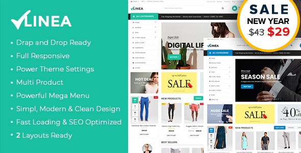 Linea - Clothing Store Shopify Theme (Sections Drag & Drop Ready)