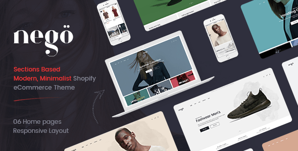 Nego - Minimalist Responsive Clothing, Kids, Bags, Cosmetics, Furniture, Fashion Shopify Theme