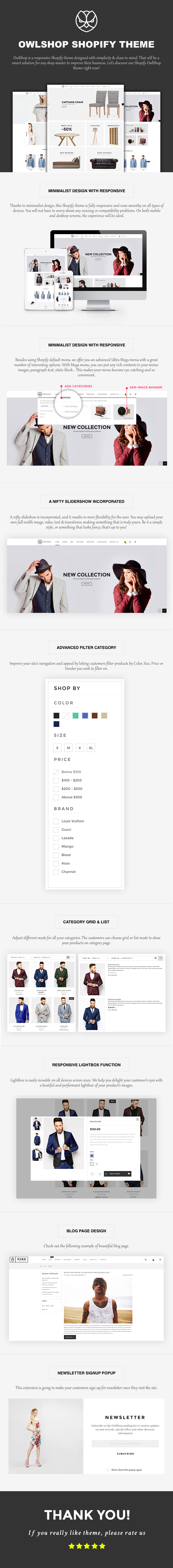 Owlshop - Shopify Theme Minimalist Ecommerce - 1