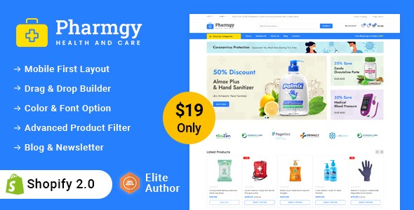 Pharmgy - Medical Store Sectioned Shopify 2.0 Responsive Theme