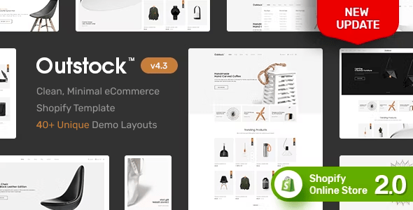 Shopify  - Outstock  Clean, Minimal , Drag & Drop