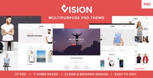 Vision - Multipurpose Store | Portfolio | Blog PSD Template