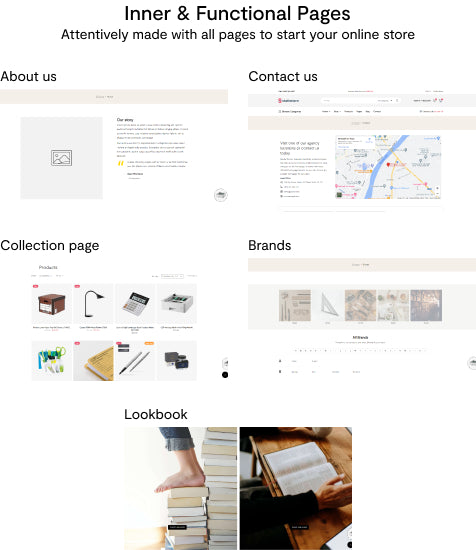 Internal and functional pages