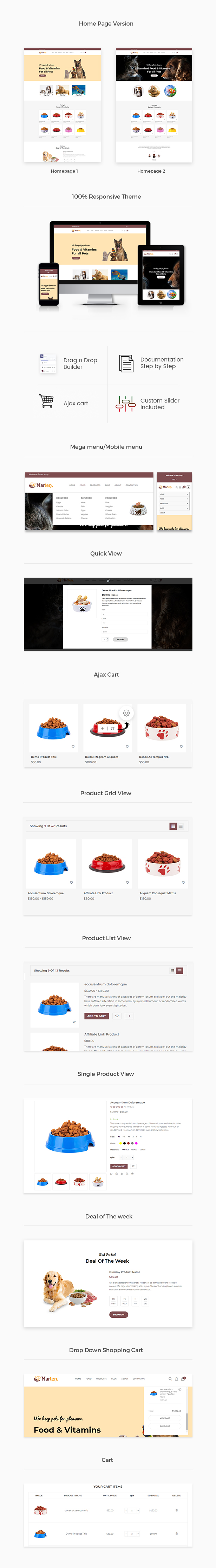 Marten - pet food, pet store, Shopify theme for animal care - 3