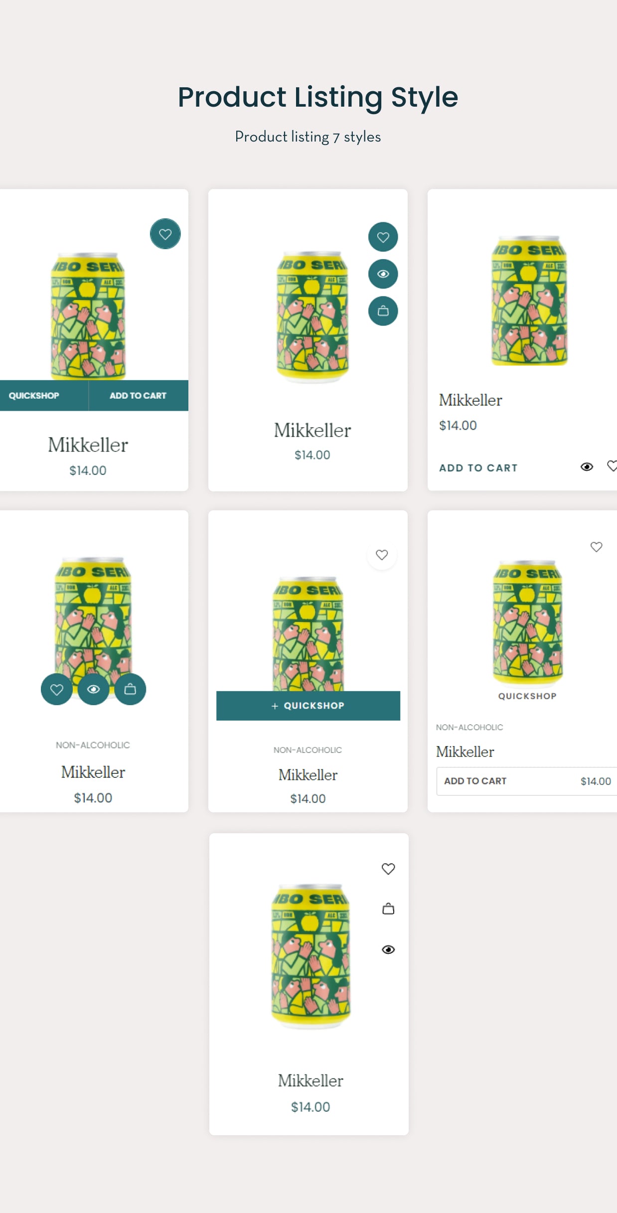 List of products