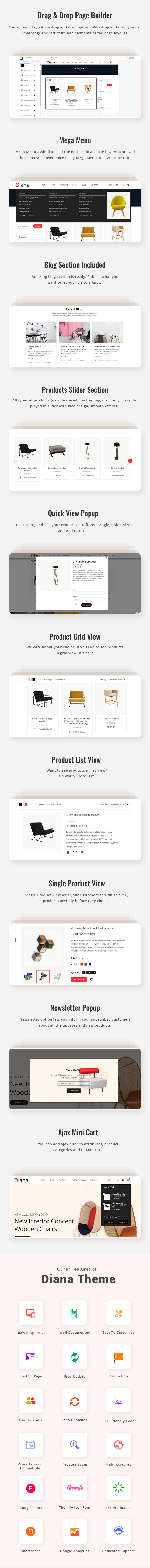 Responsive Shopify design for furniture