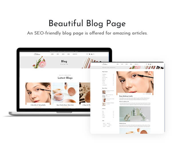 Bedove Wonderful Cosmetics and Spa Shopify theme features