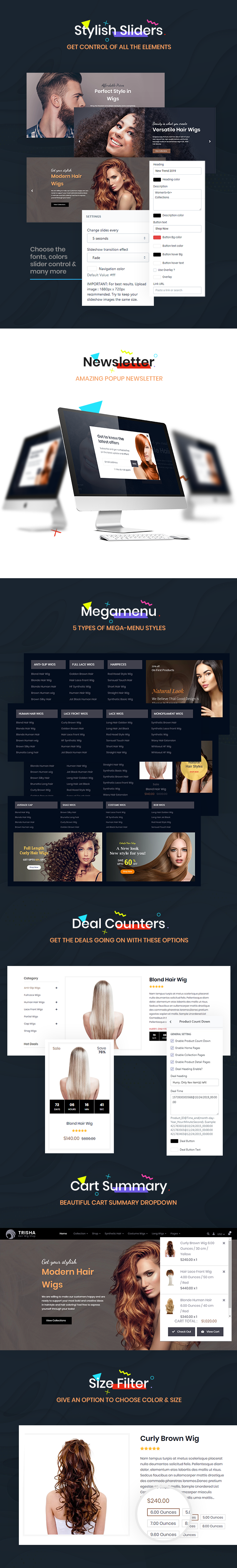 Trisha  Hair Weave, Hair Wig, Marketplace Theme Shopify Addons - 4