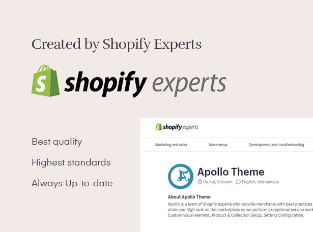 Created by Shopify experts