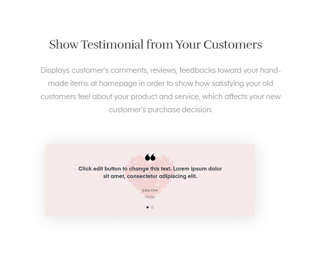 Show testimonials from your customers