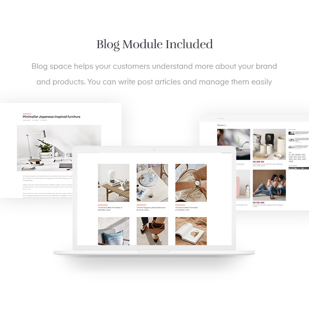 Share your news using a handmade blogging area in the template