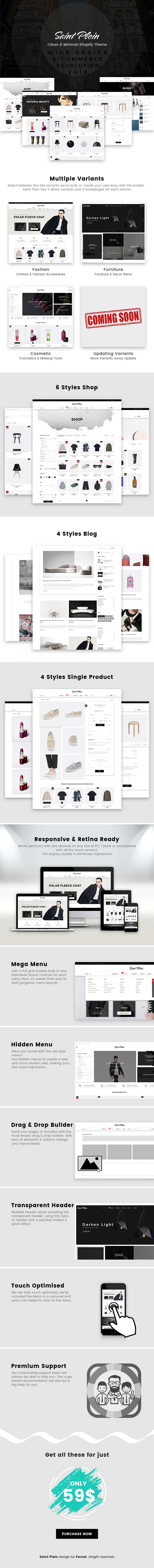 Saint Plein - Shopify Multipurpose Ecommerce Kit
