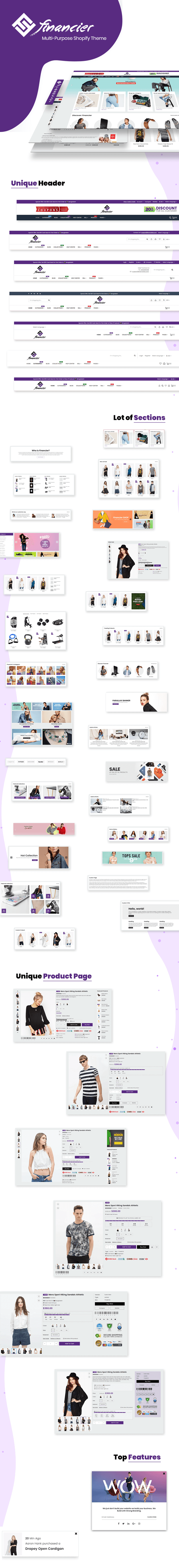 Financier - a multipurpose responsive Shopify kit