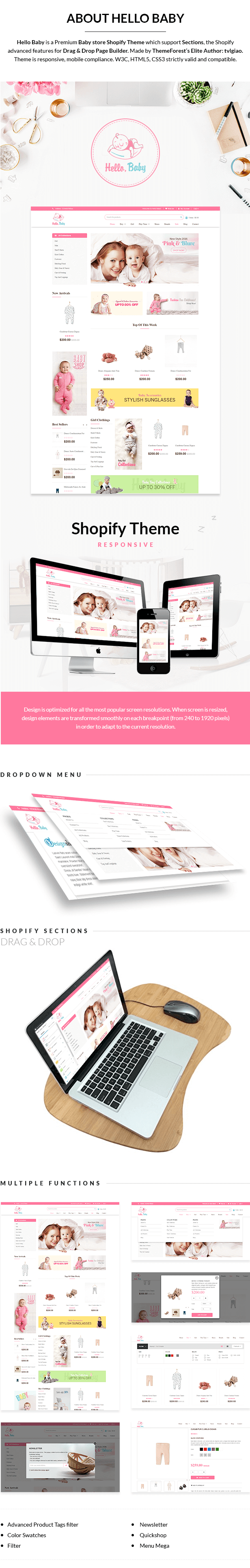 Hello Baby - Shopify theme for a children's fashion store