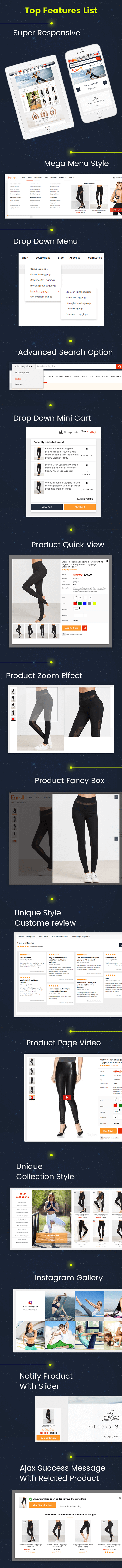 Full theme features