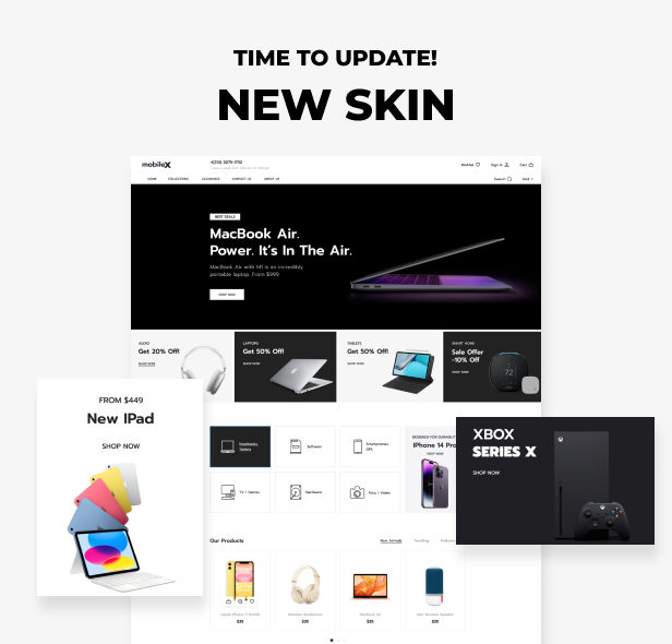 Mobilex - Computer Store, Shopify Theme for Mobile Phones - 1