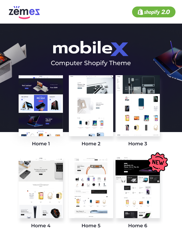 Mobilex - Computer Store, Shopify Theme for Mobile Phones - 2