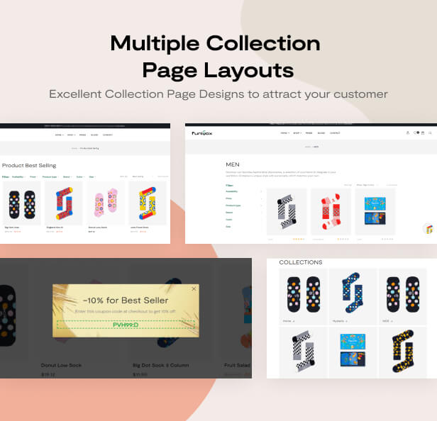 Multiple collection page layouts