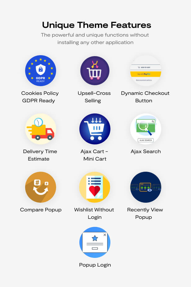 Unique theme features