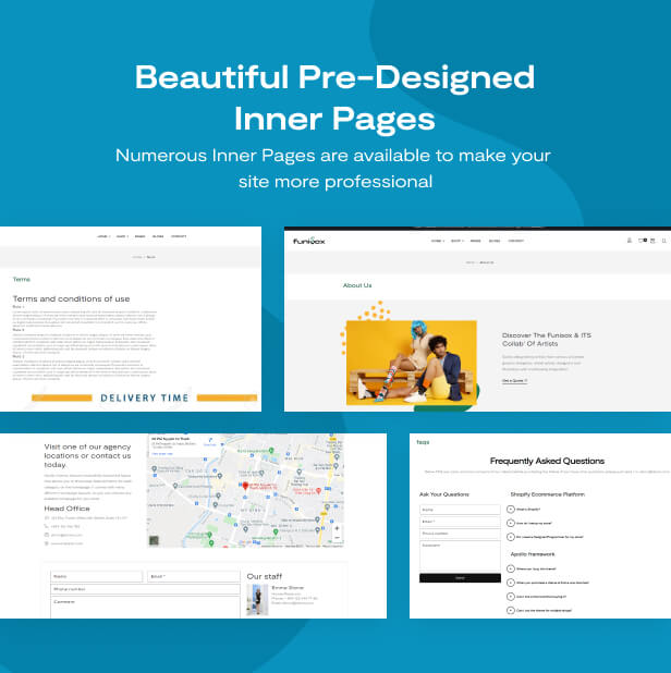     Beautiful pre-designed inner pages
