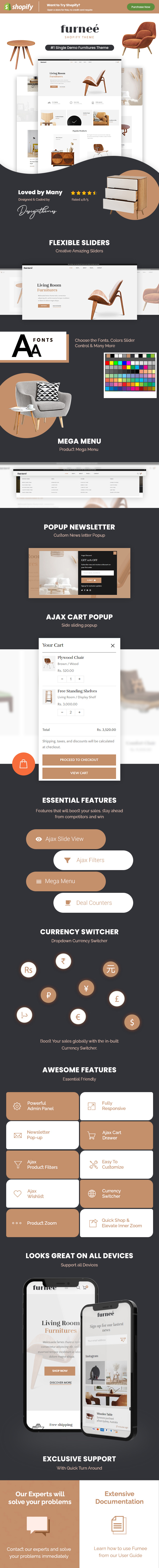 Furnee - Shopify furniture store design - 1