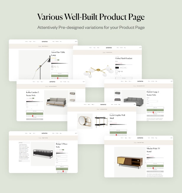 A well structured product page