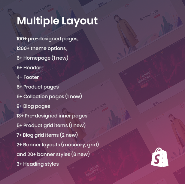 Several layouts to choose from