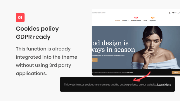 Cookie policy - GDPR ready