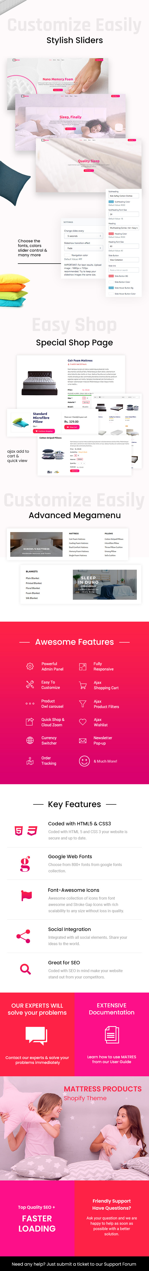 Mattresses - Single Responsive, One Product Shopify Theme - 1
