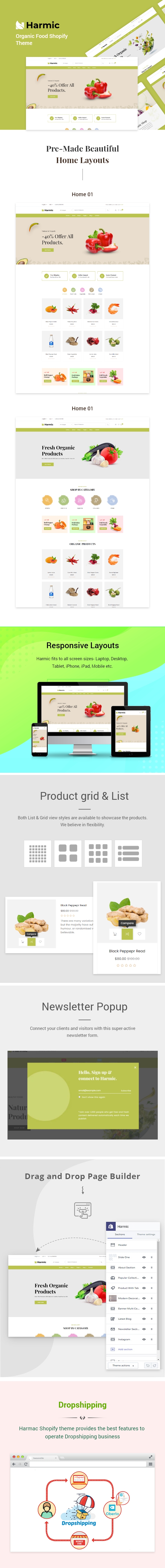 Harmic - organic food shop Shopify Theme - 2
