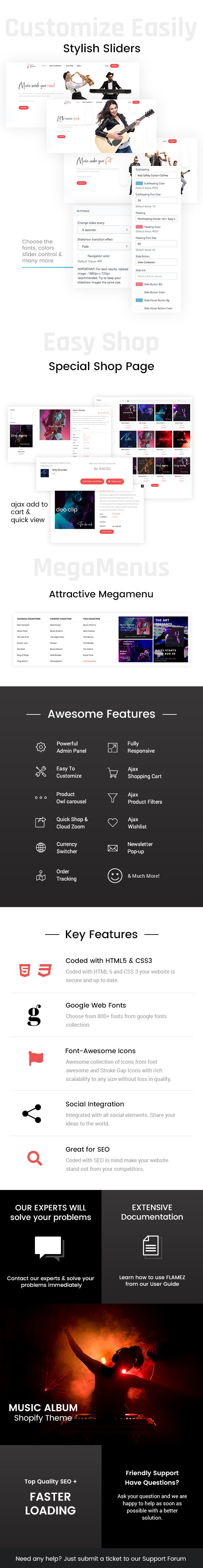 Flamez - Online Music Store Shopify Theme - 1