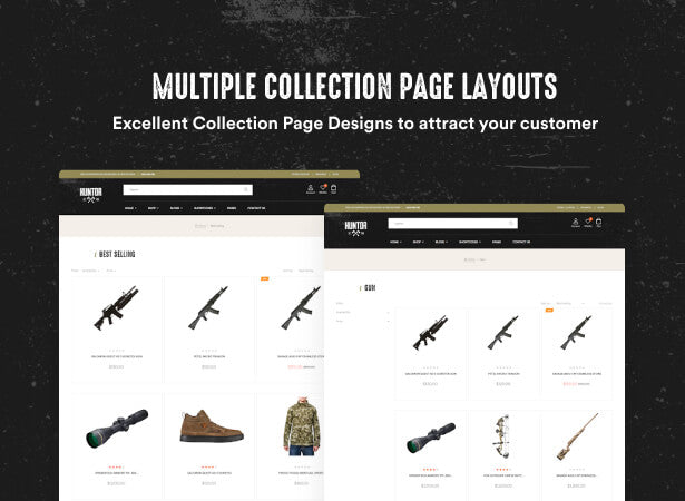     Multiple collection page layouts