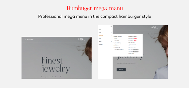 Humbiger mega-menu