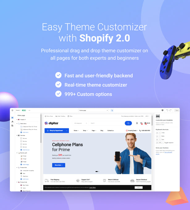 Easy theme customization with Shopify 2.0