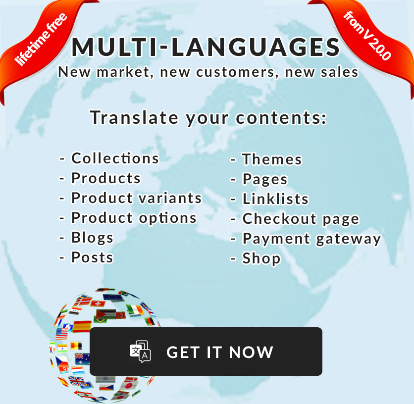 Shopify theme in multiple languages