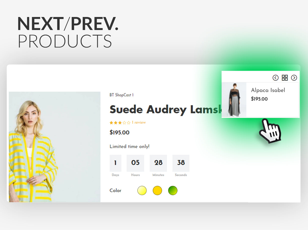 Next/previous products on the product page
