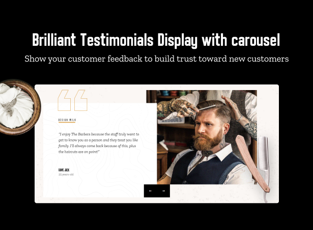 Brilliant recommendation display with carousel