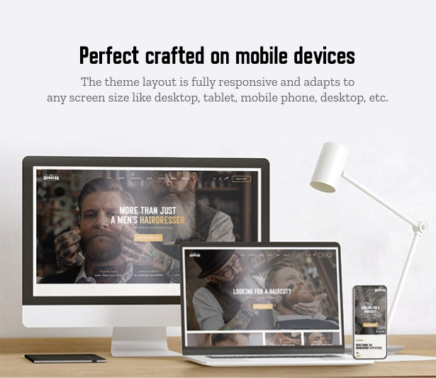 Perfectly designed on mobile devices